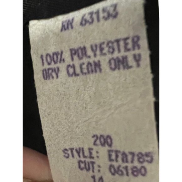 CDC Fit & Flare Dress Womens Lord & Taylor  Size 14 Solid Black Short Lined - Picture 10 of 12